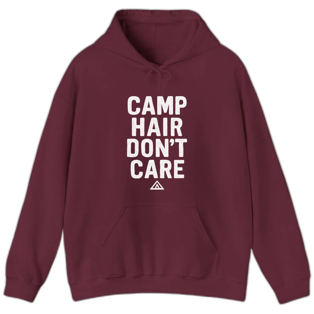 Camp Hair Don't Care Hoodie in Maroon