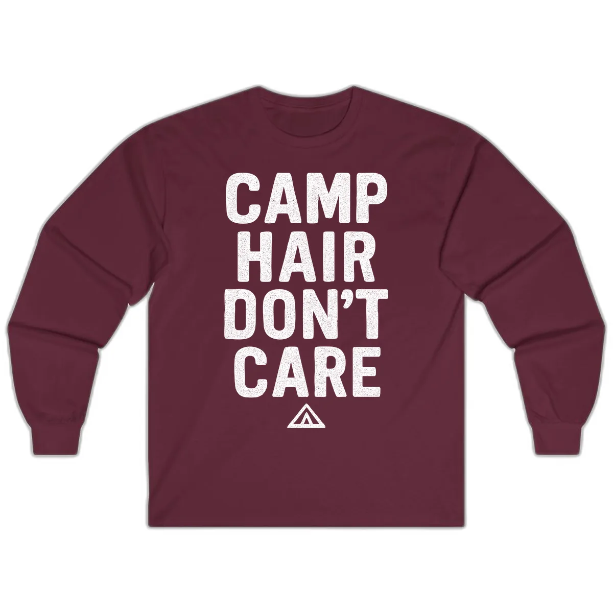 Camp Hair Don't Care Long Sleeve in Maroon