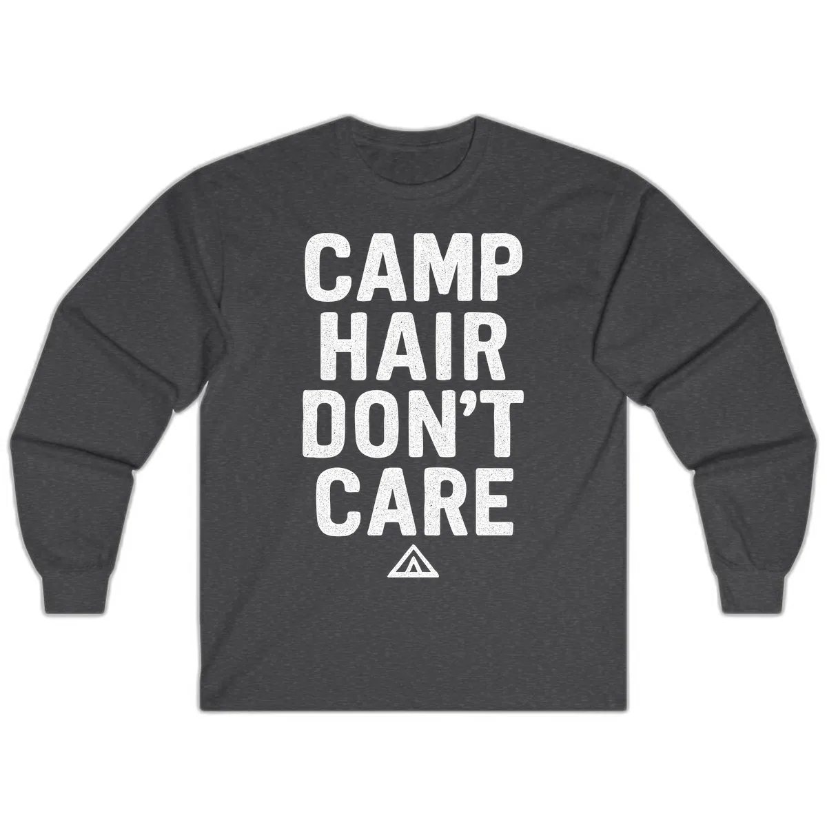 Camp Hair Don't Care Long Sleeve in Dark Heather