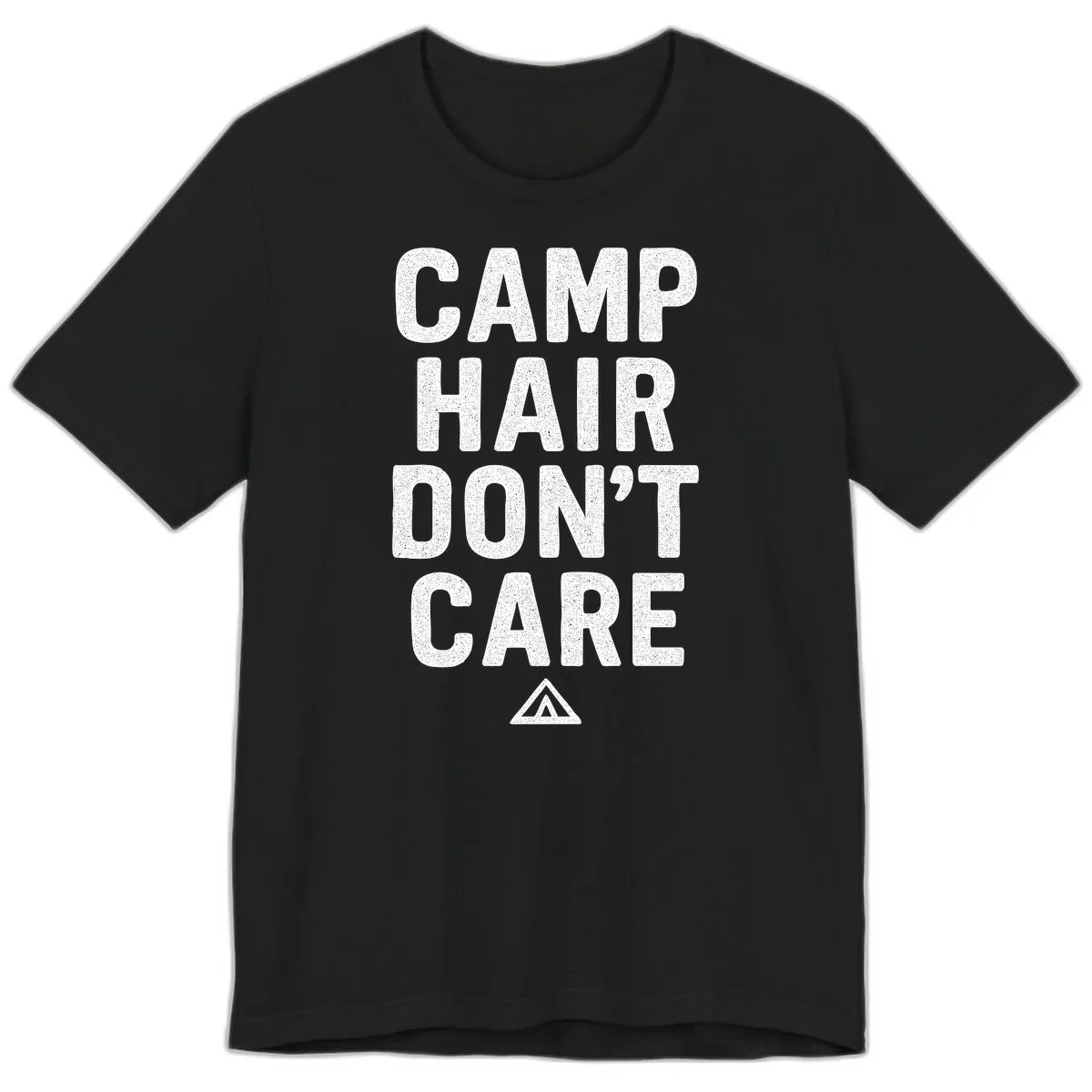 Camp Hair Don't Care Premium T-Shirt in Black