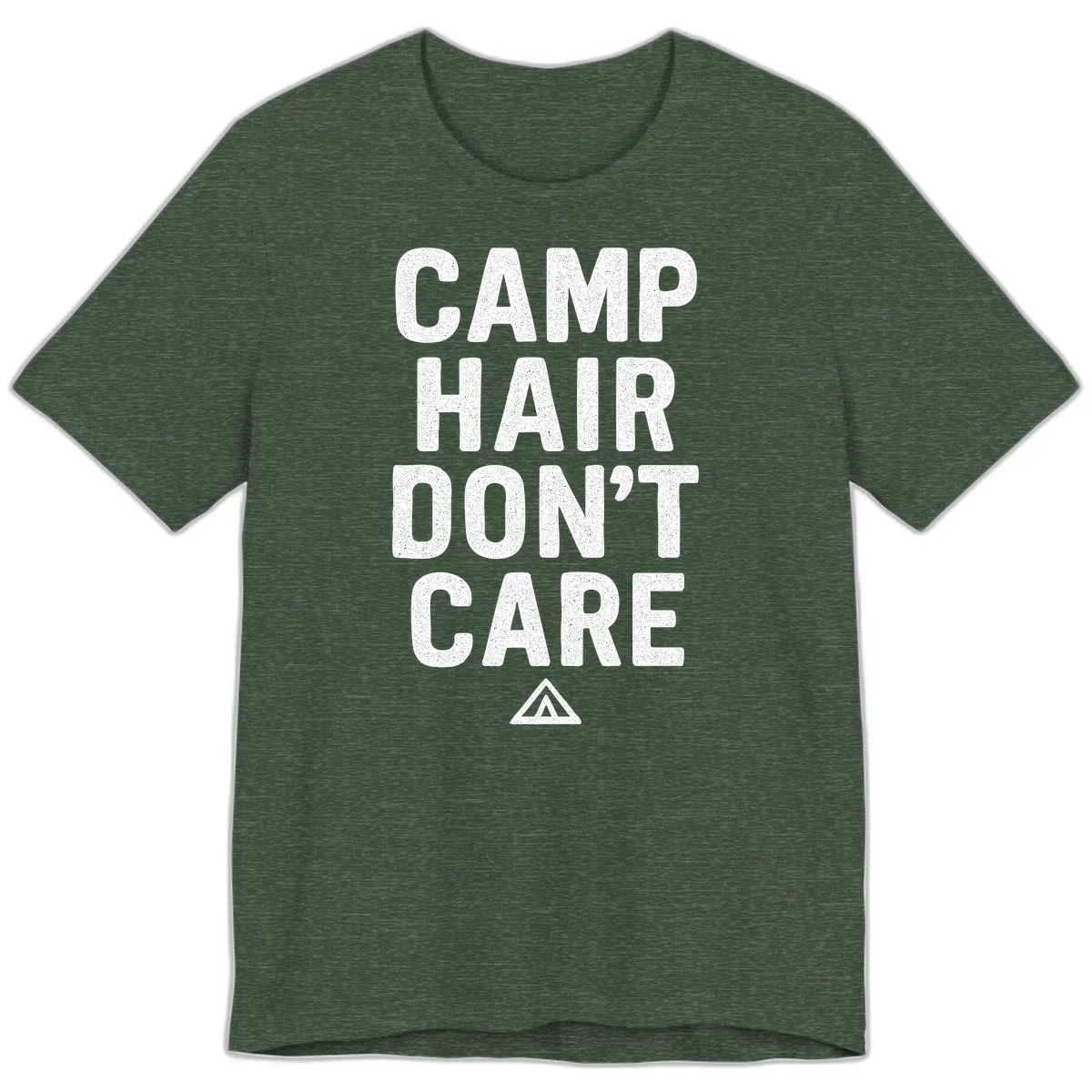 Camp Hair Don't Care Premium T-Shirt in Heather Forest