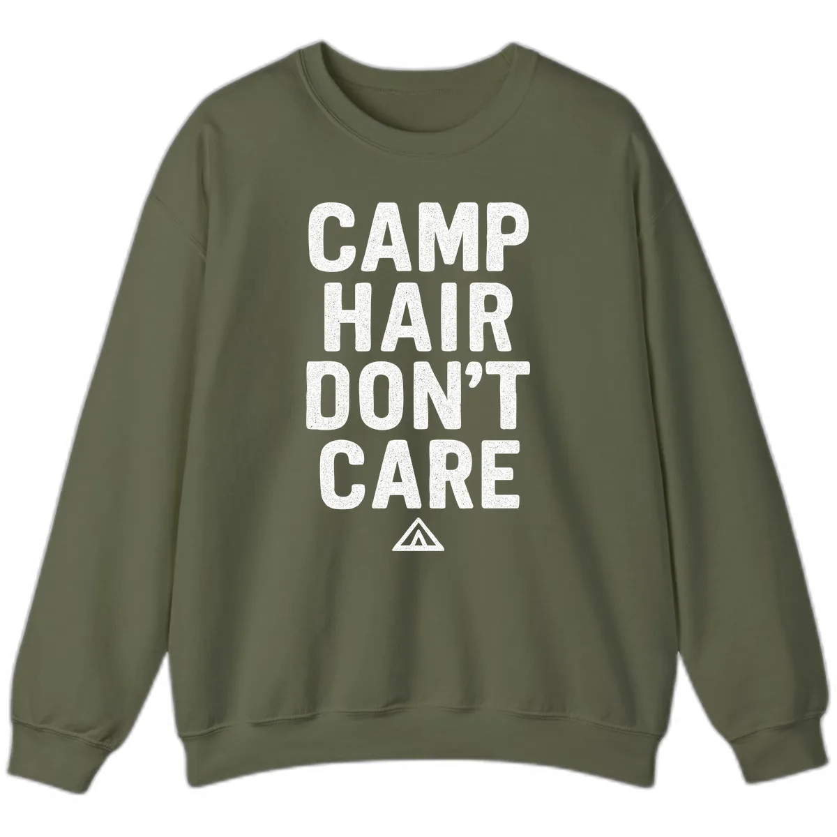 Camp Hair Don't Care Sweatshirt in Military Green