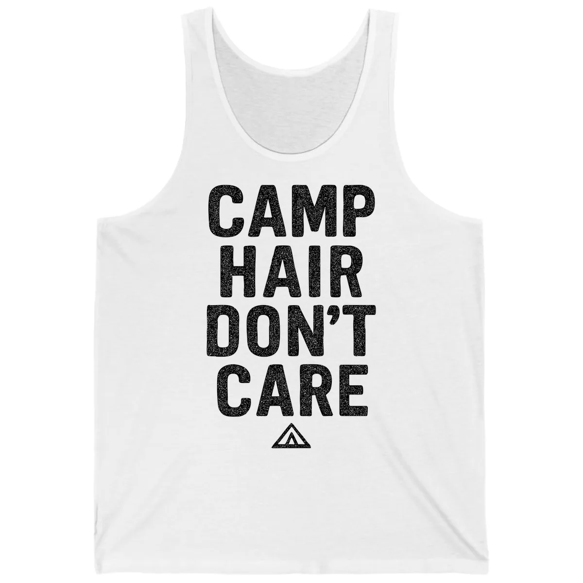 Camp Hair Don't Care Tank in White