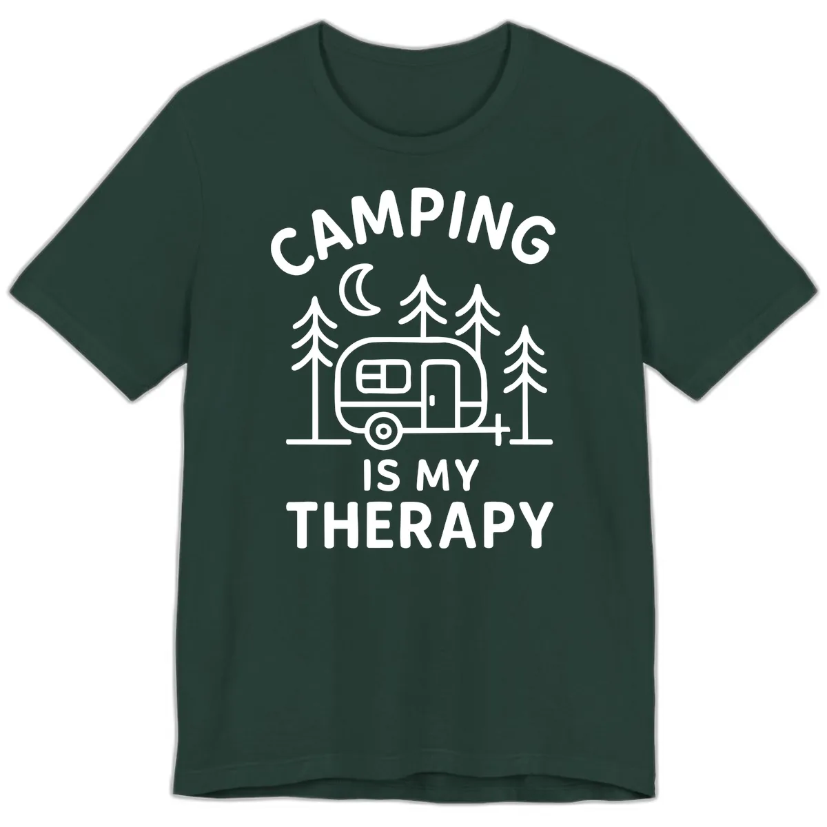 Camping Is My Therapy Premium T-Shirt in Forest