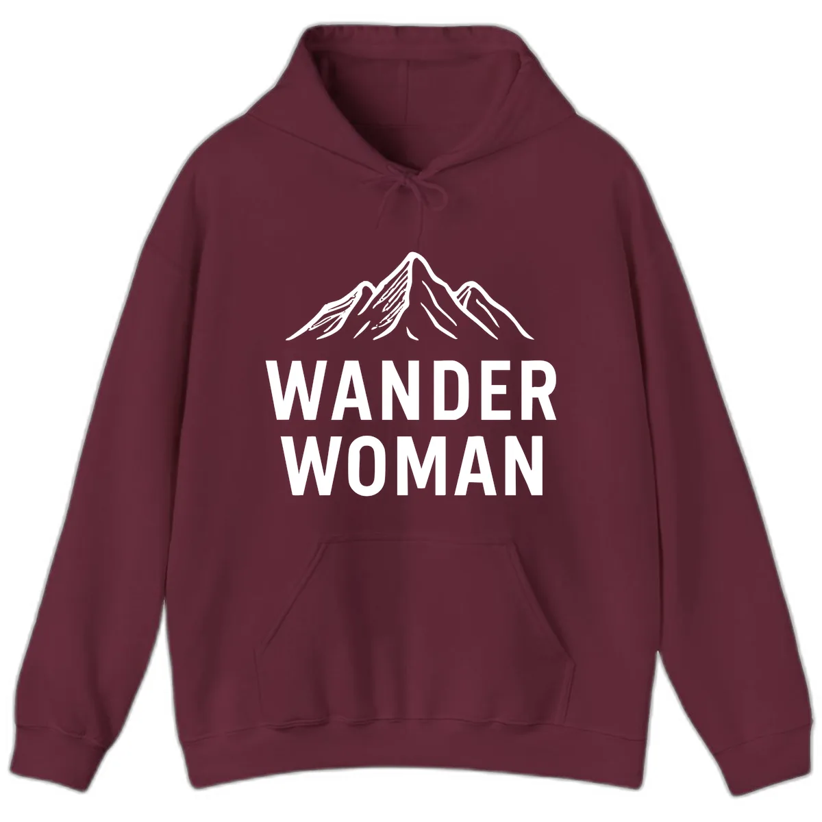 Wander Woman Mountain Hoodie in Maroon