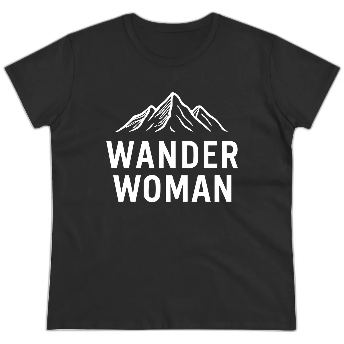 Wander Woman Mountain Ladies Tee in Black