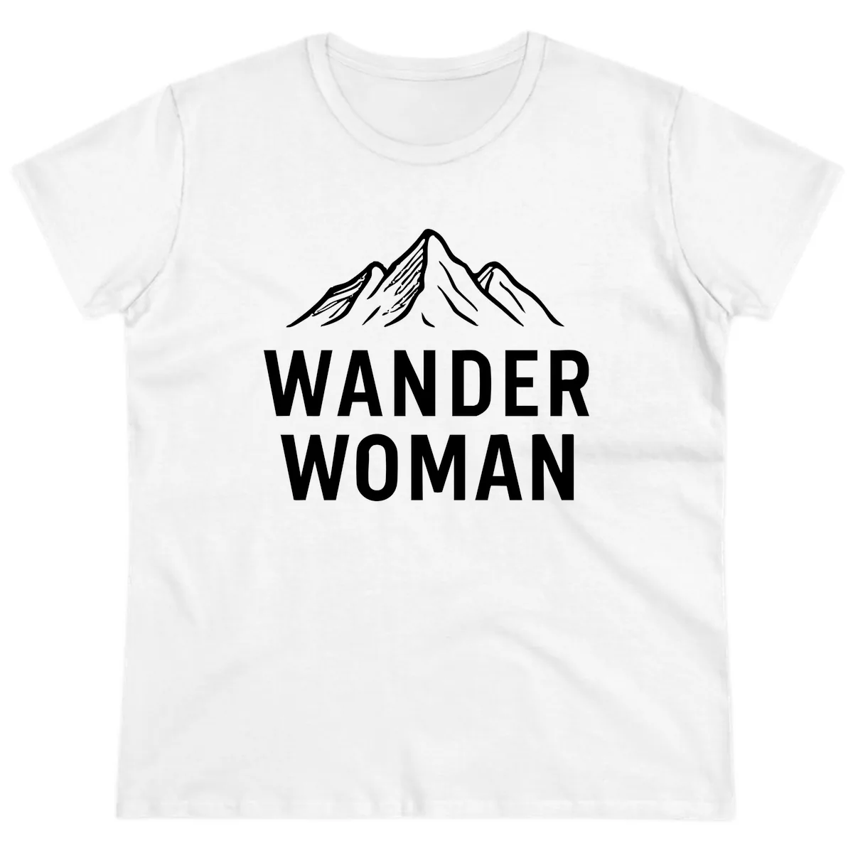Wander Woman Mountain Ladies Tee in White