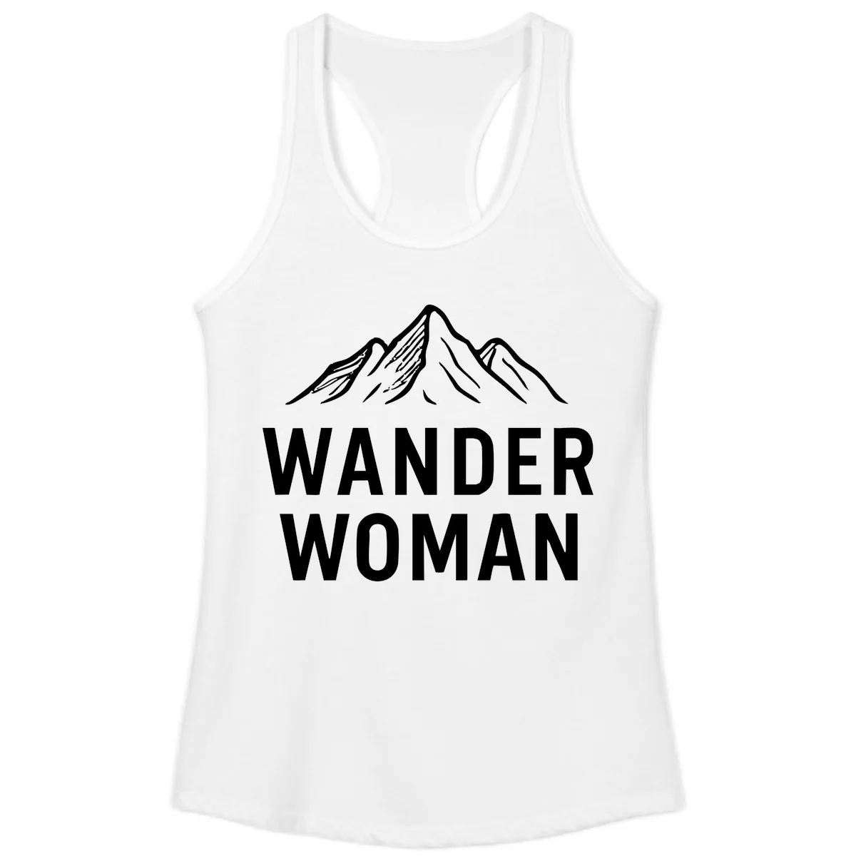 Wander Woman Mountain Ladies Tank in White