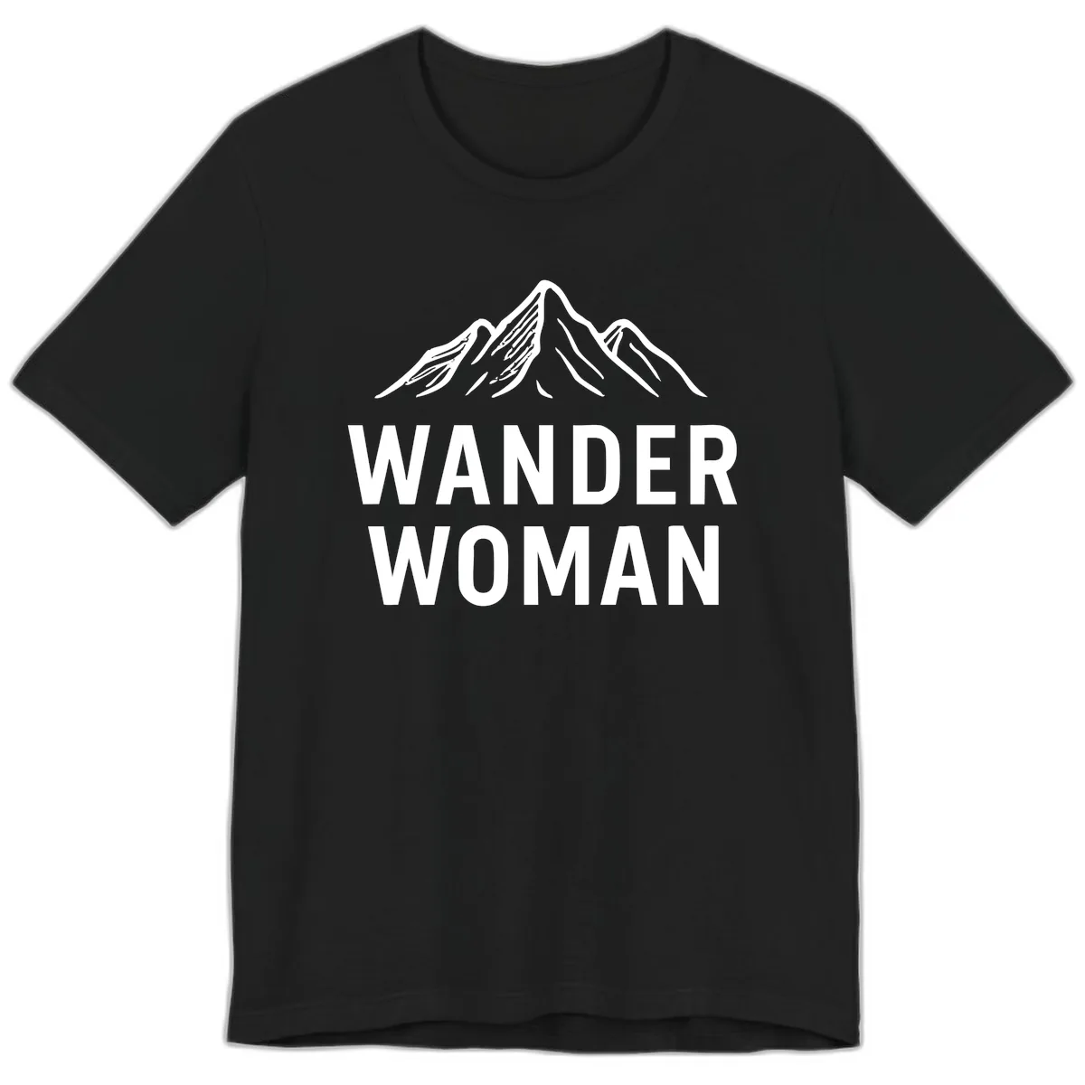 Wander Woman Mountain Premium T-Shirt in Black