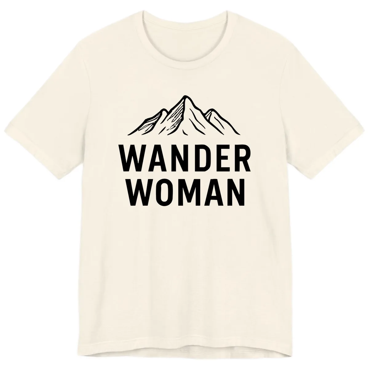 Wander Woman Mountain Premium T-Shirt in Natural