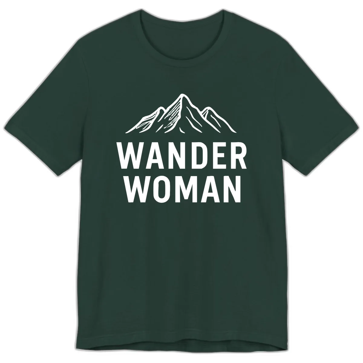 Wander Woman Mountain Premium T-Shirt in Forest