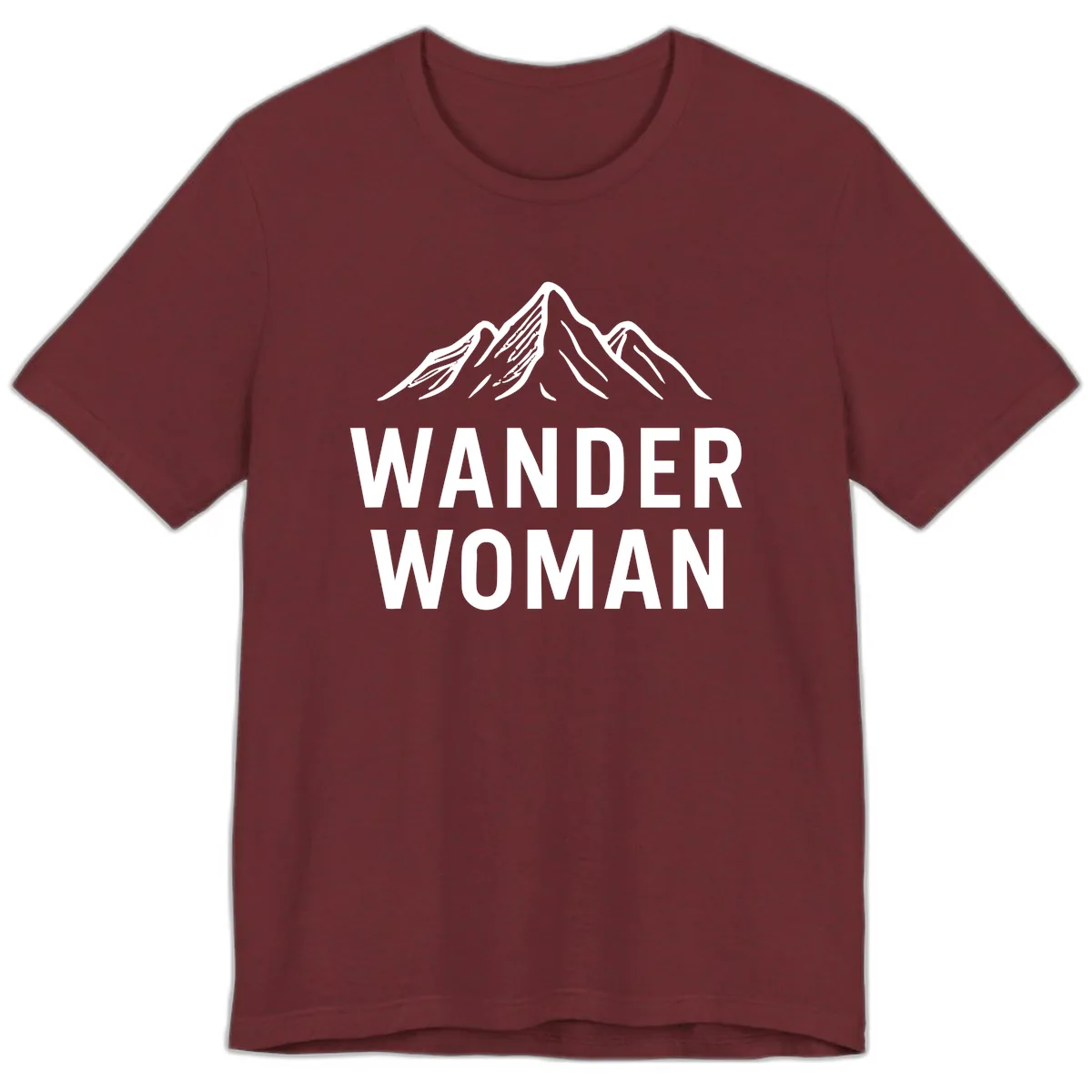 Wander Woman Mountain Premium T-Shirt in Heather Cardinal