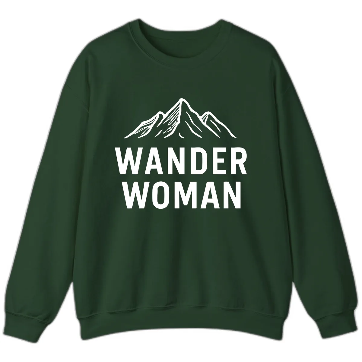 Wander Woman Mountain Sweatshirt in Forest Green