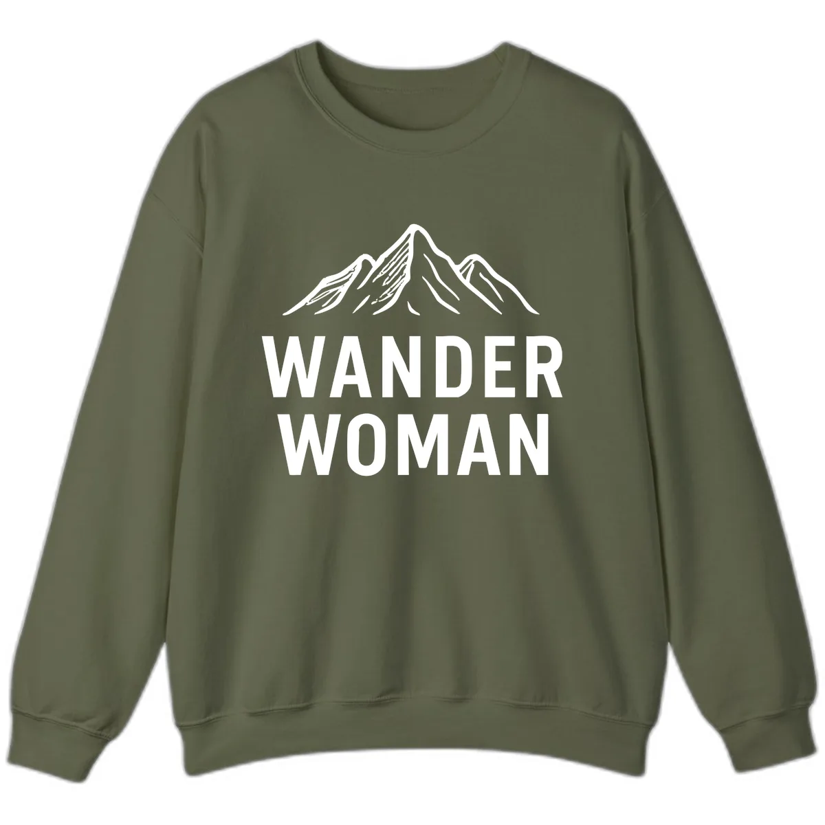 Wander Woman Mountain Sweatshirt in Military Green