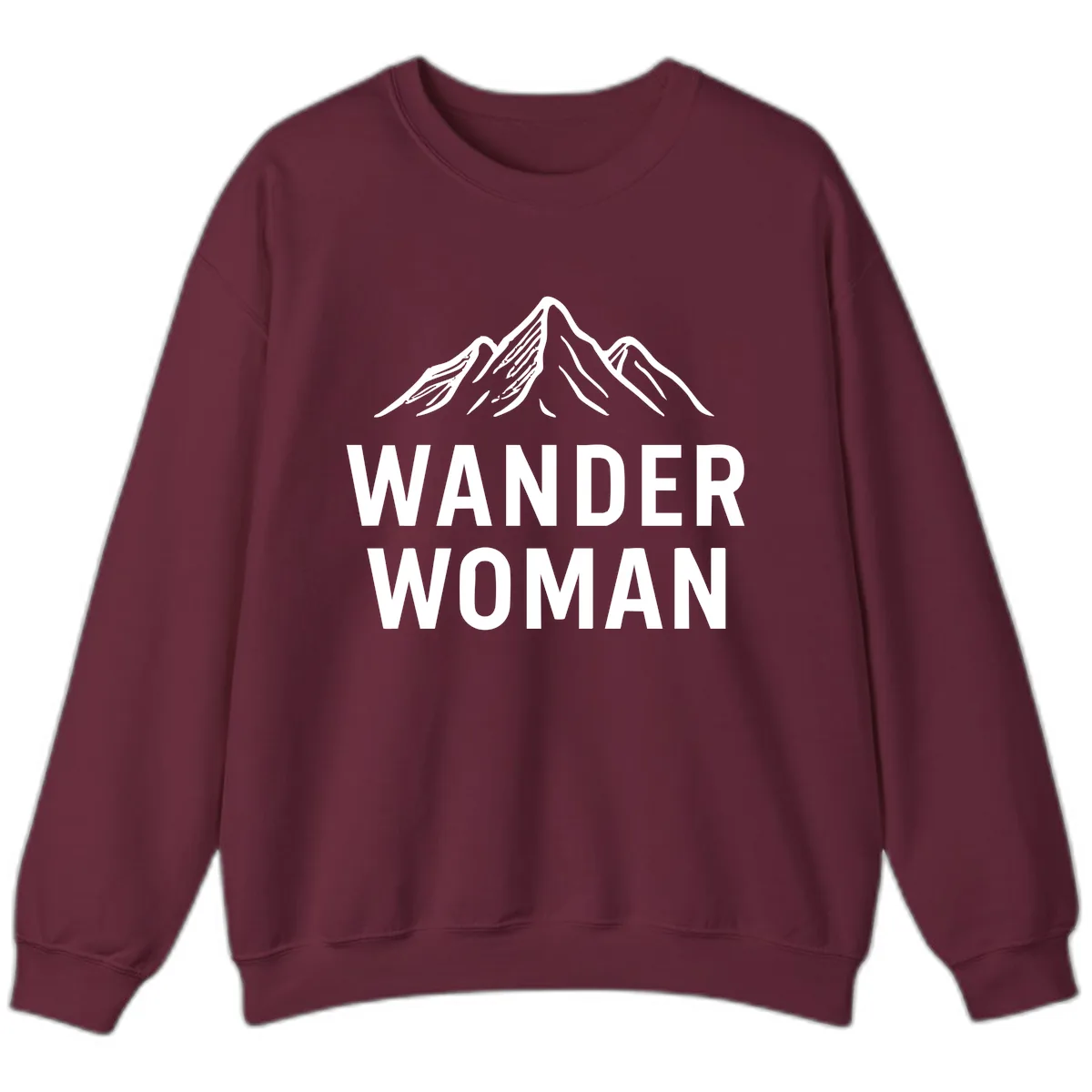 Wander Woman Mountain Sweatshirt in Maroon