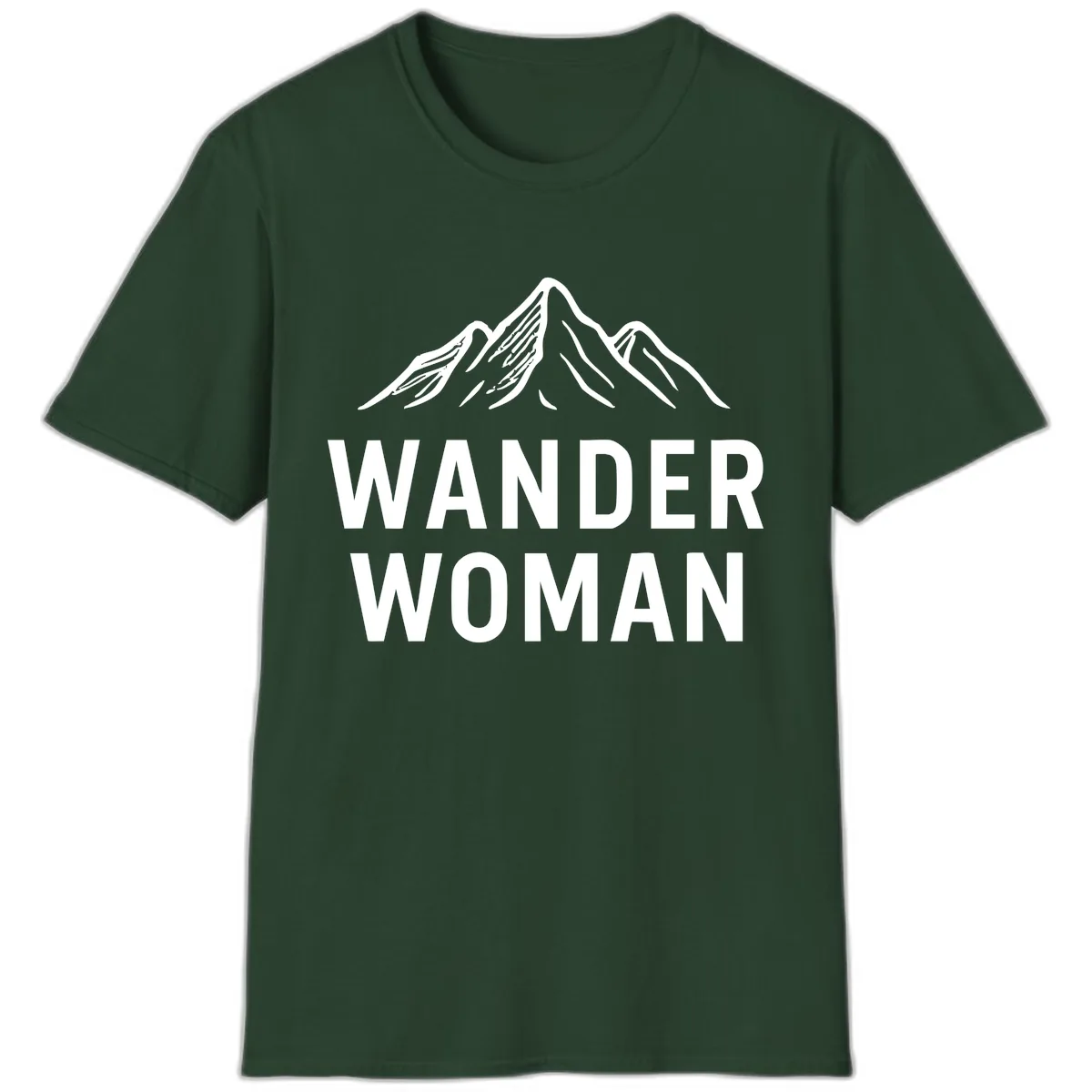 Wander Woman Mountain T-Shirt in Forest Green