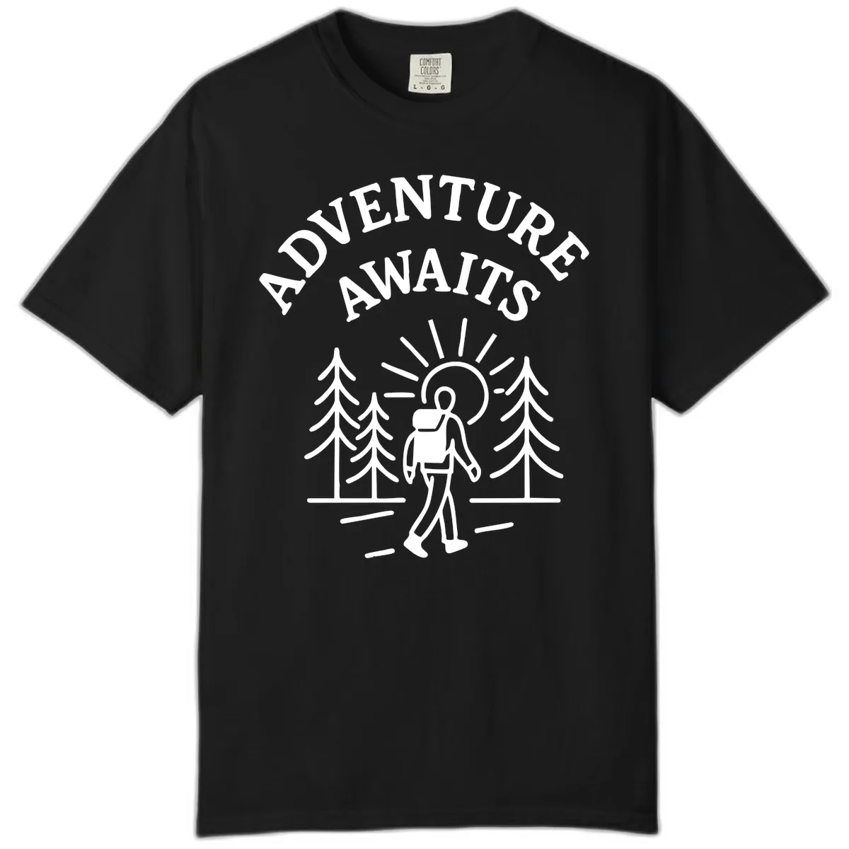Adventure Awaits Comfort Color in Black