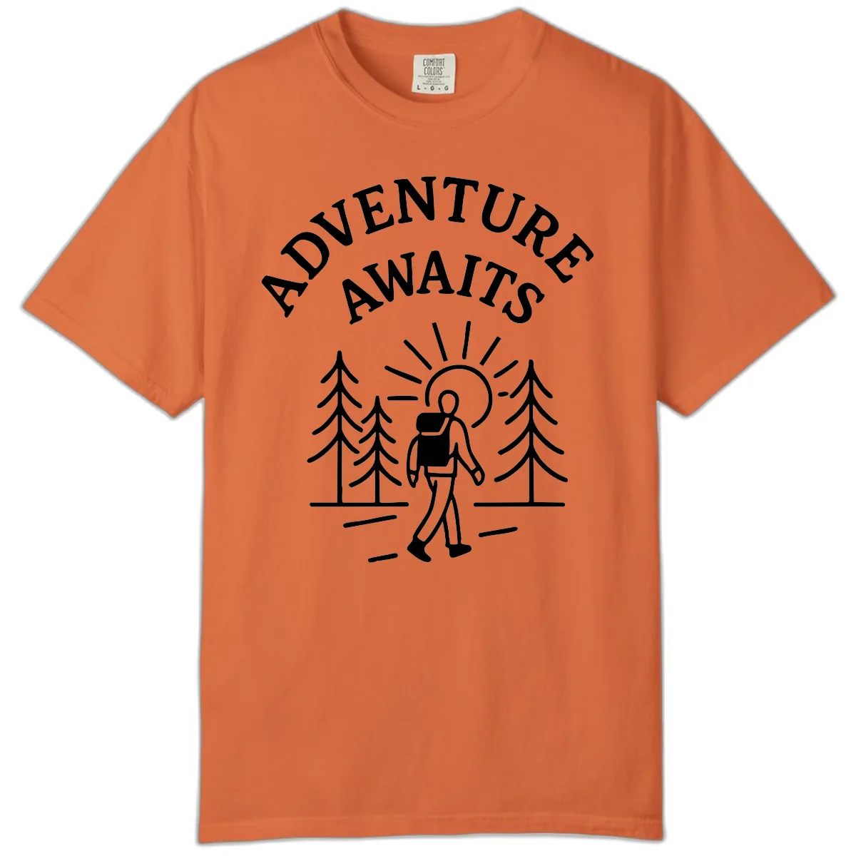 Adventure Awaits Comfort Color in Burnt Orange