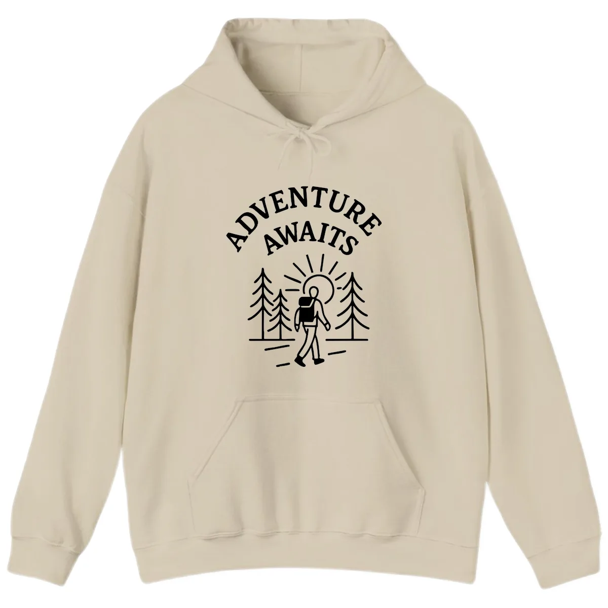 Adventure Awaits Hoodie in Sand
