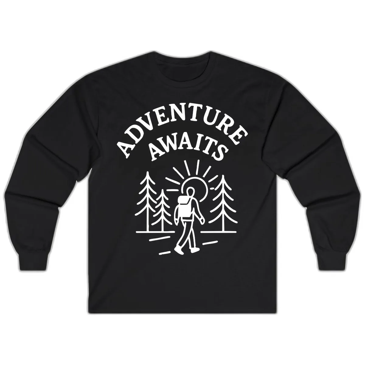 Adventure Awaits Long Sleeve in Black