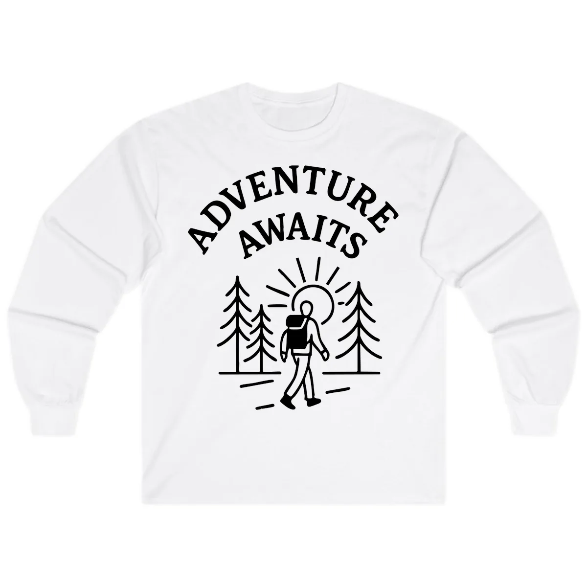 Adventure Awaits Long Sleeve in White