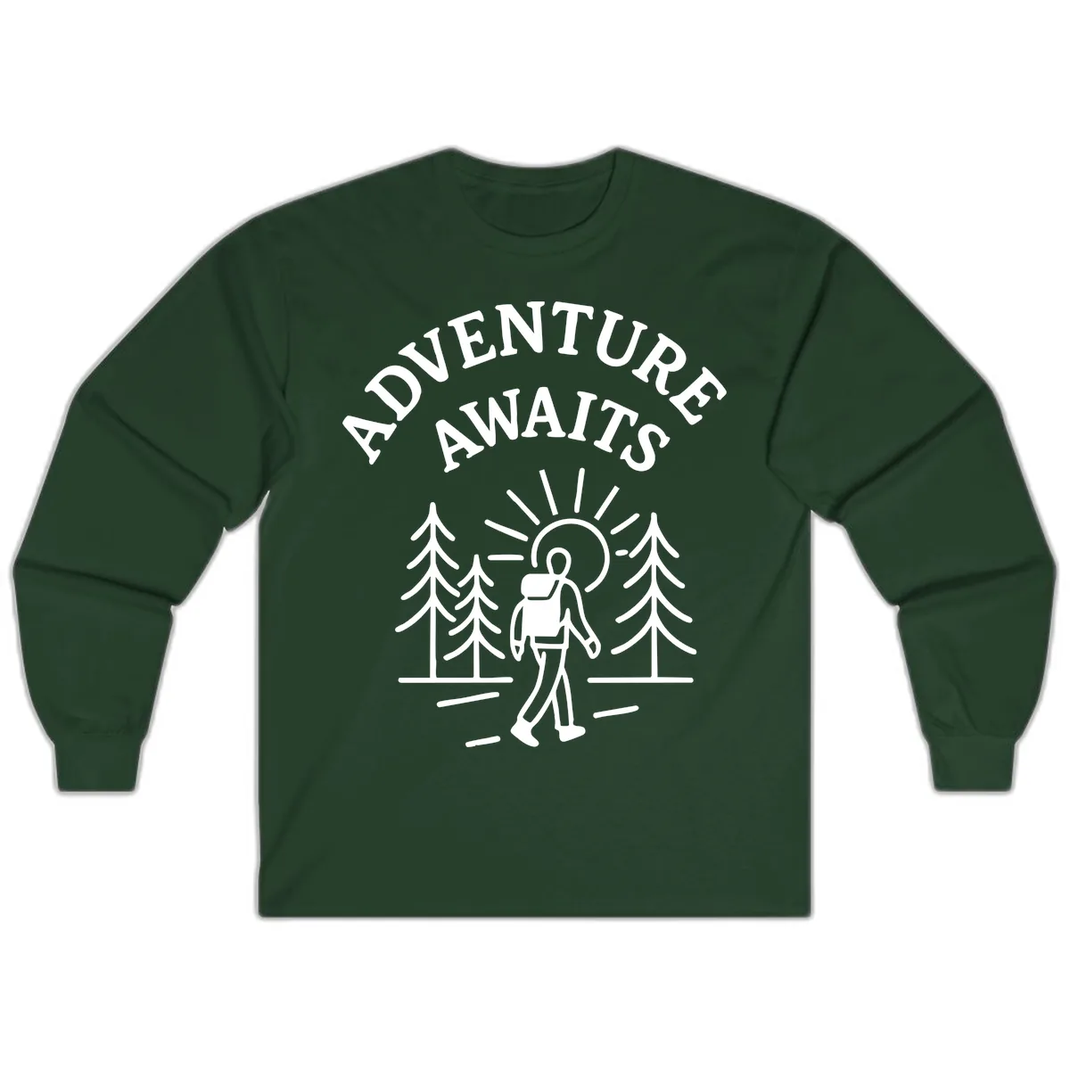 Adventure Awaits Long Sleeve in Forest Green