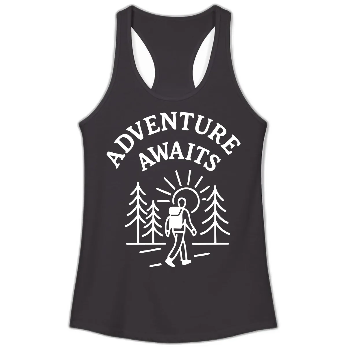 Adventure Awaits Ladies Tank in Black