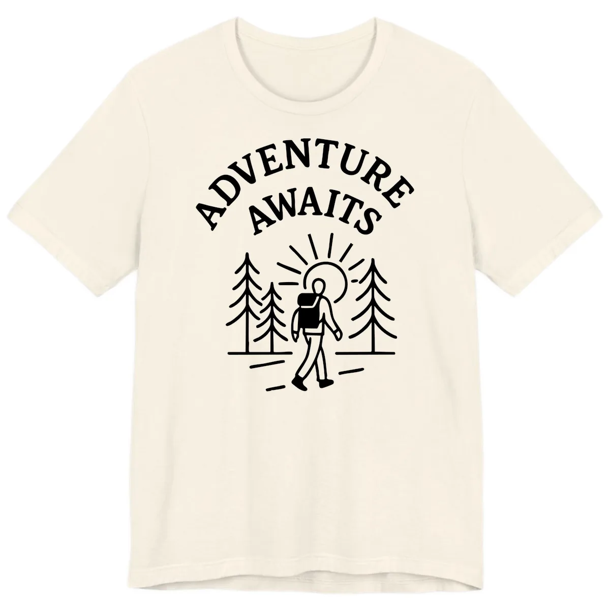 Adventure Awaits Premium T-Shirt in Natural