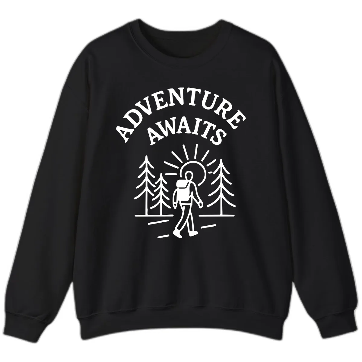 Adventure Awaits Sweatshirt in Black