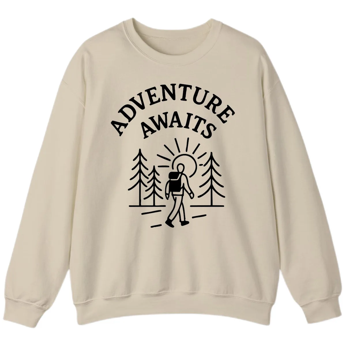 Adventure Awaits Sweatshirt in Sand