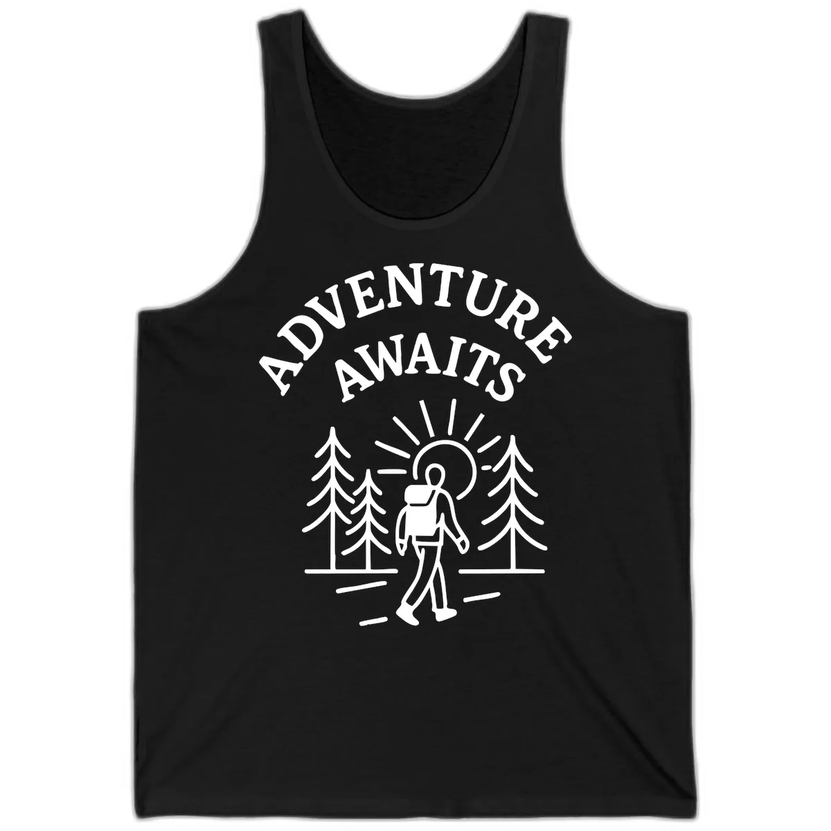 Adventure Awaits Tank in Black