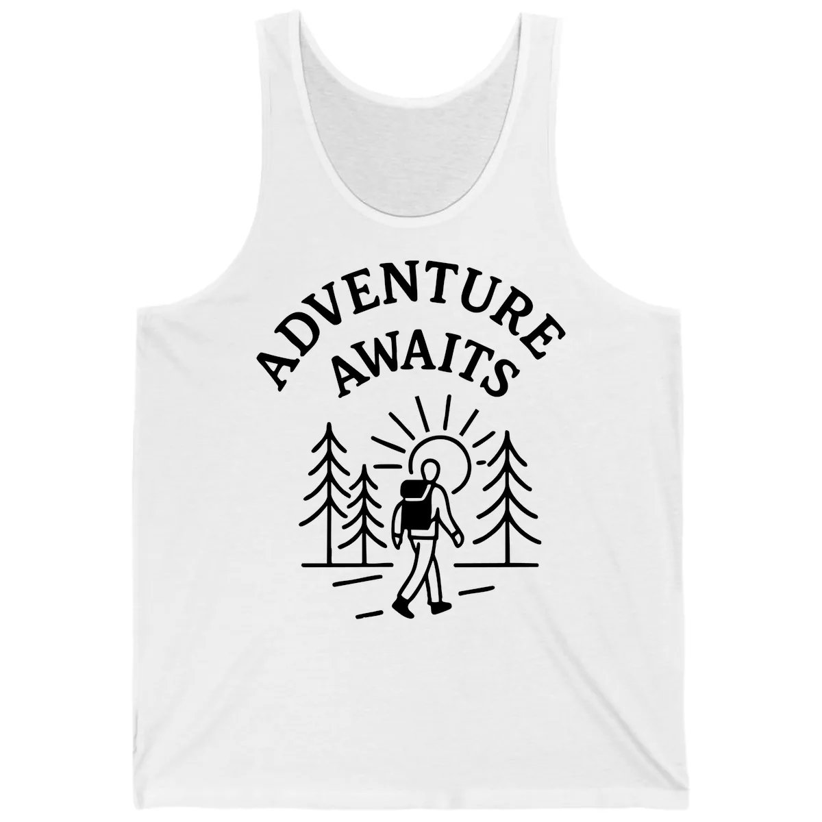 Adventure Awaits Tank in White