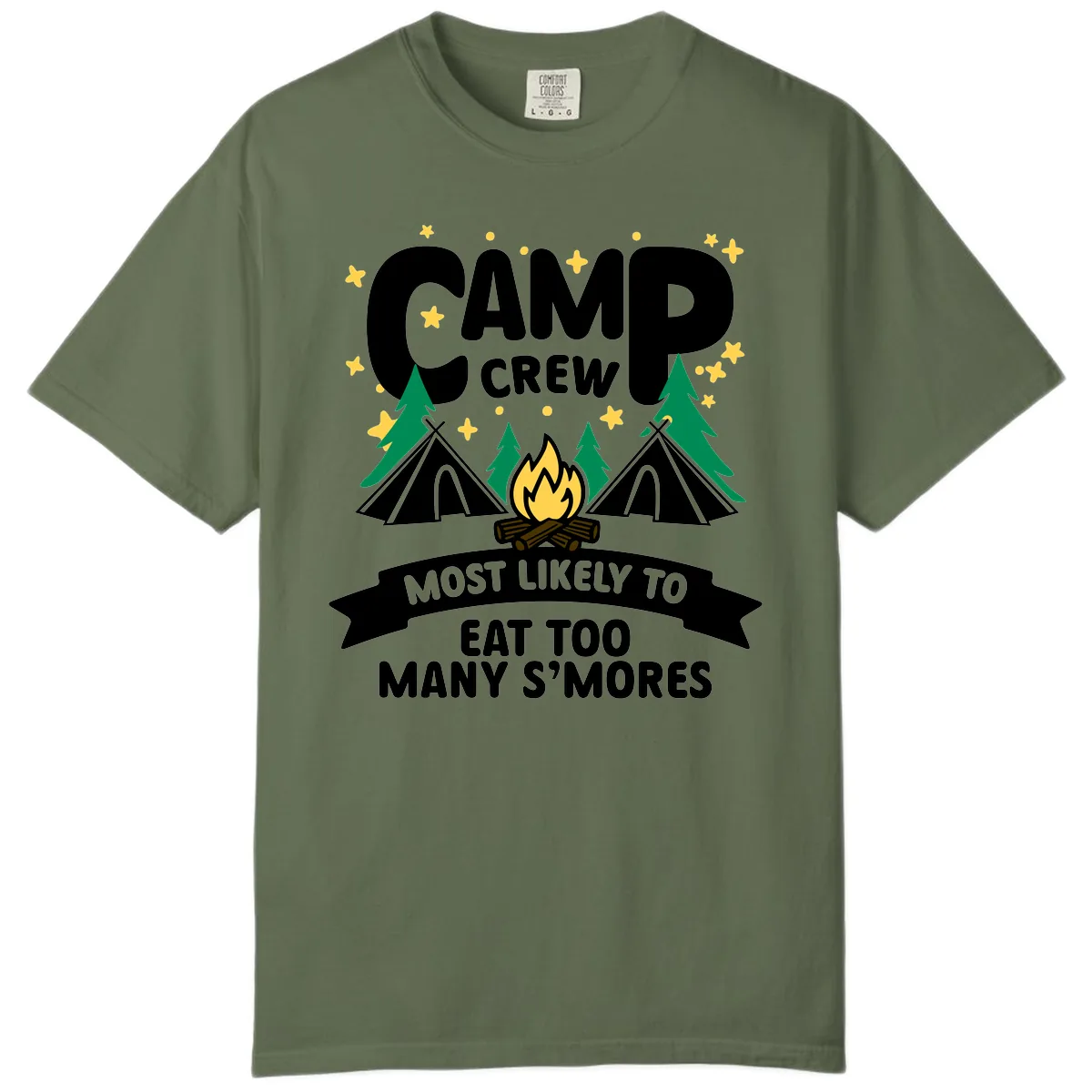 Camp Crew S'mores Most Likely Comfort Color in Sage