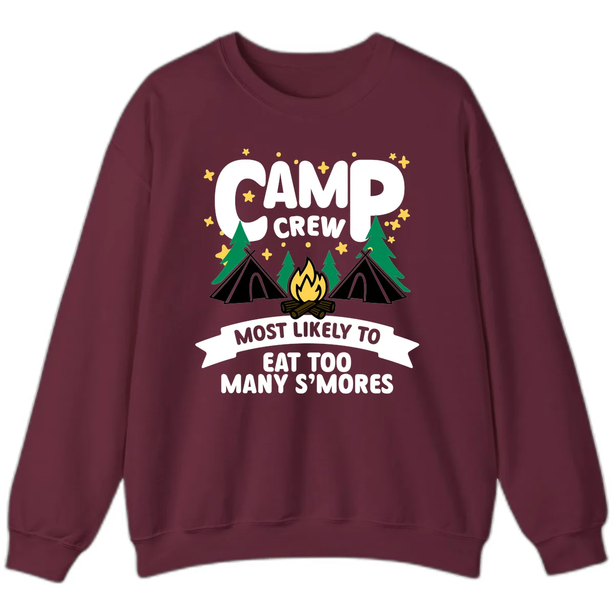 Camp Crew S'mores Most Likely Sweatshirt in Maroon