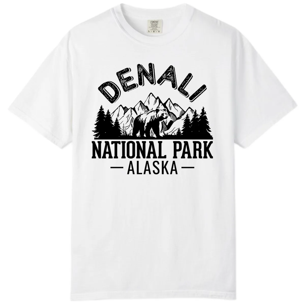 Denali National Park Alaska Comfort Color in White