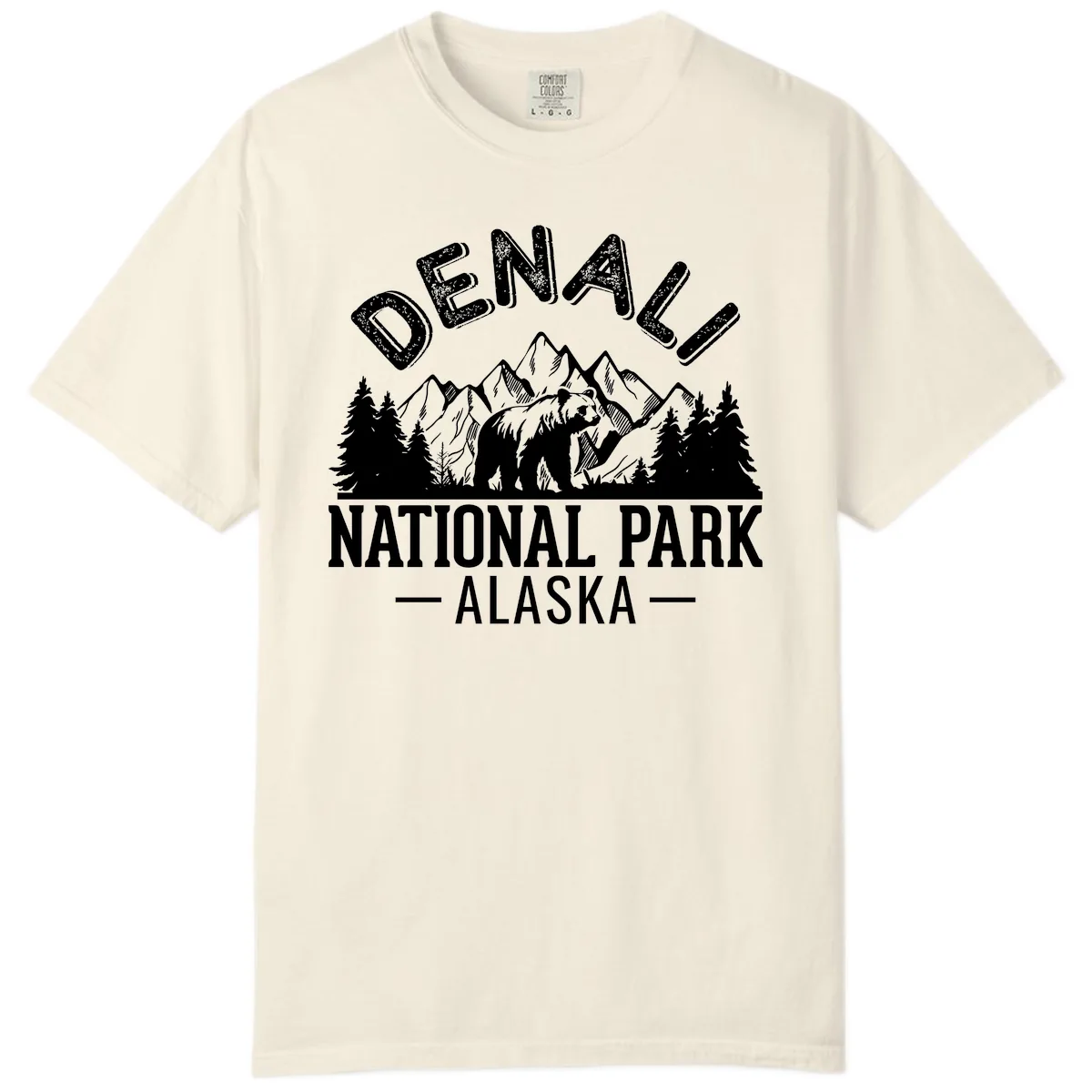Denali National Park Alaska Comfort Color in Ivory