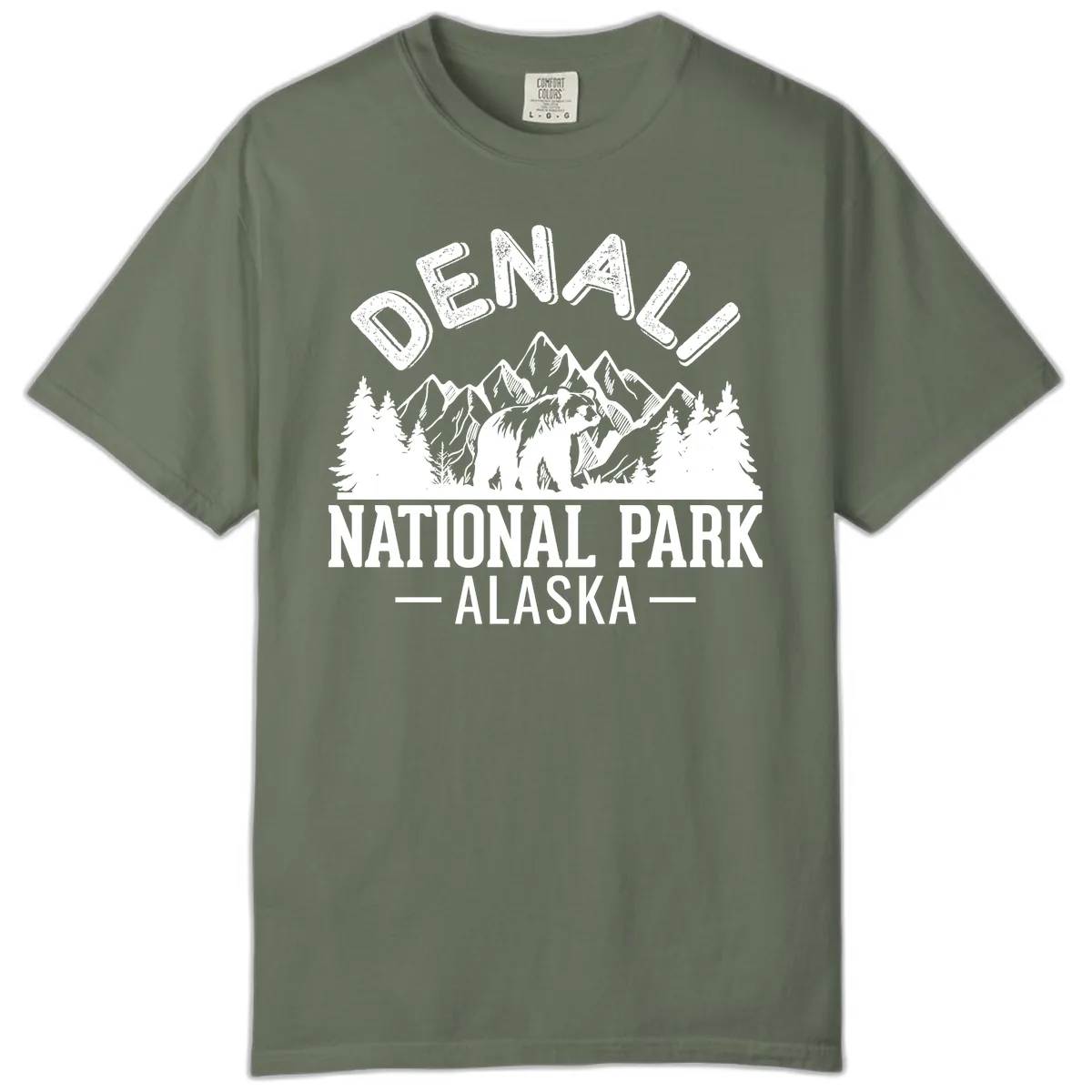 Denali National Park Alaska Comfort Color in Moss