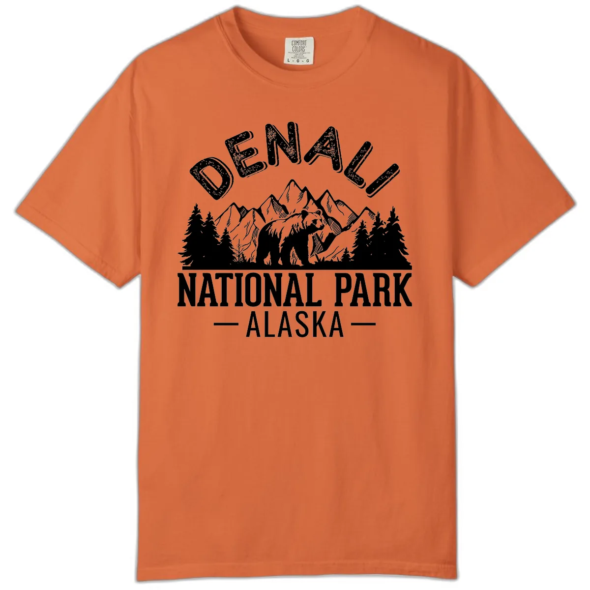 Denali National Park Alaska Comfort Color in Burnt Orange