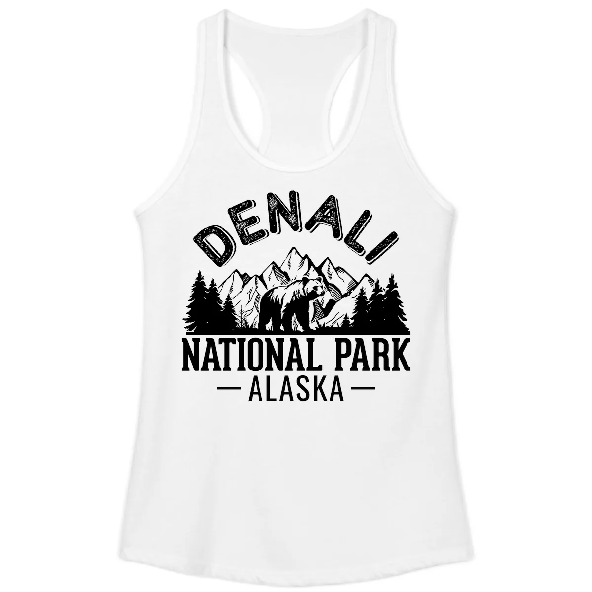 Denali National Park Alaska Ladies Tank in White