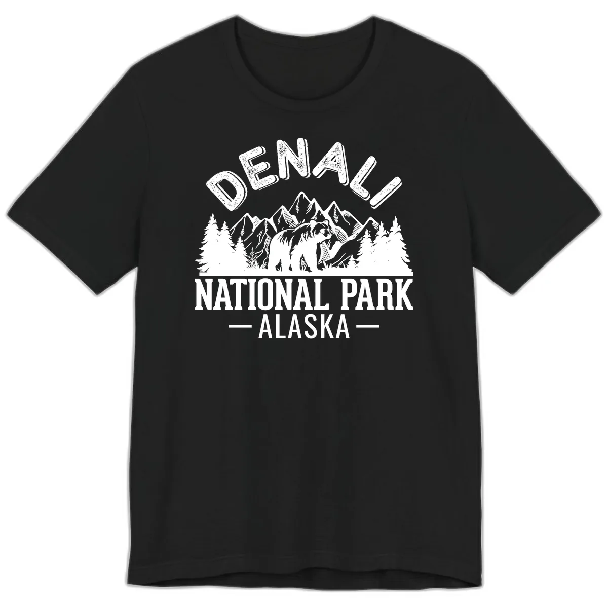 Denali National Park Alaska Premium T-Shirt in Black