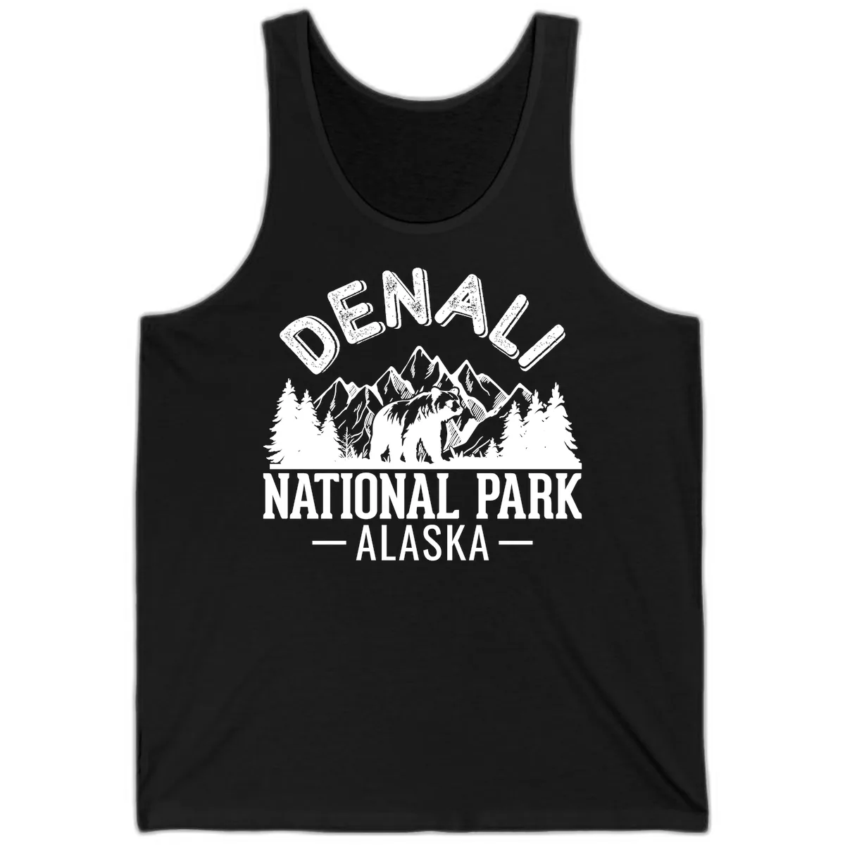 Denali National Park Alaska Tank in Black