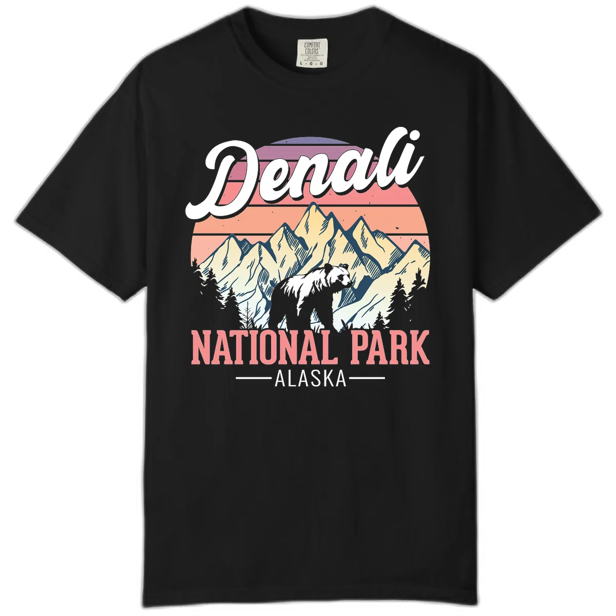 Denali National Park Alaska Bear Comfort Color in Black