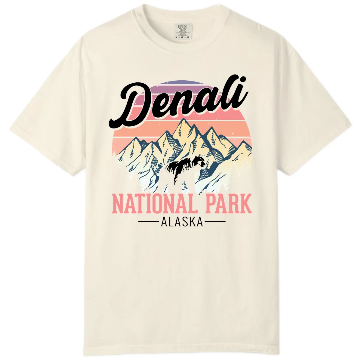 Denali National Park Alaska Bear Comfort Color in Ivory