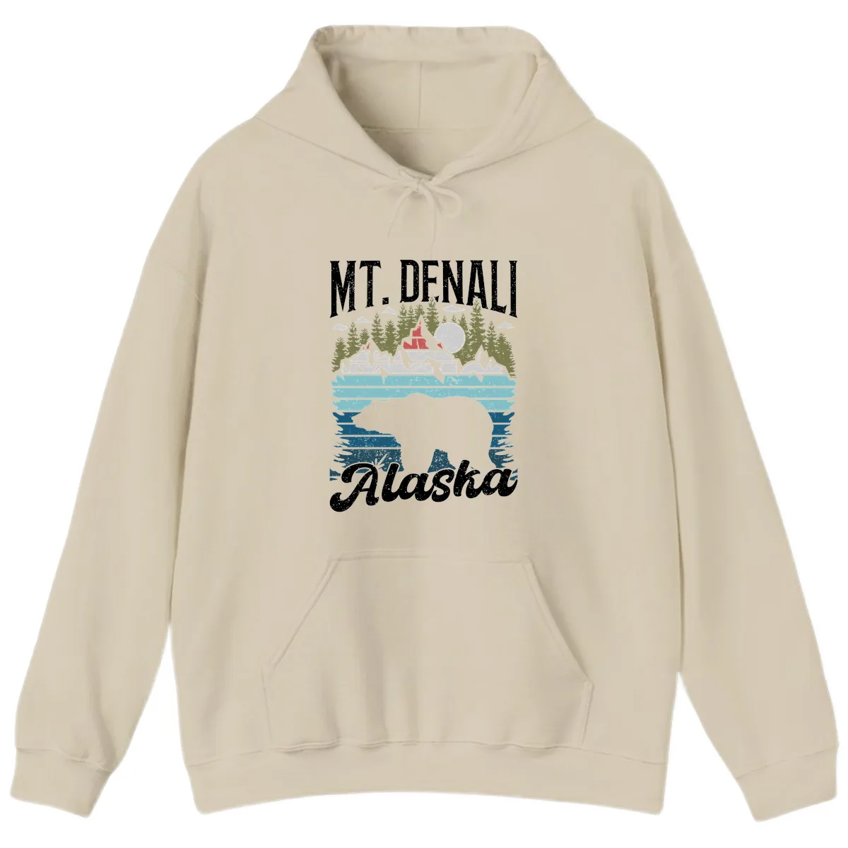 Mt. Denali Alaskan Wilderness Hoodie in Sand