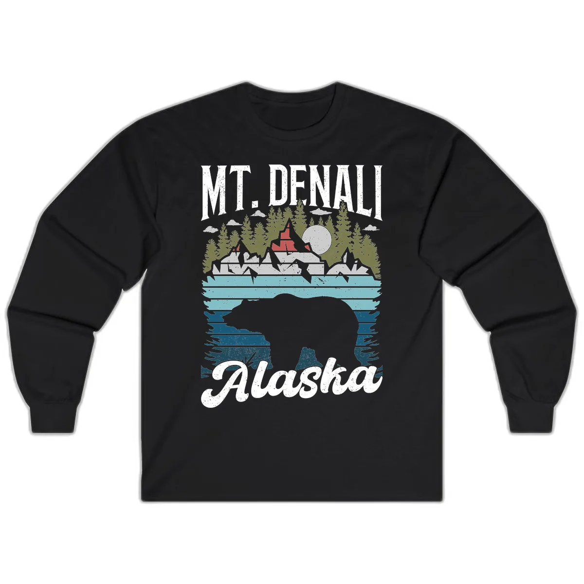 Mt. Denali Alaskan Wilderness Long Sleeve in Black