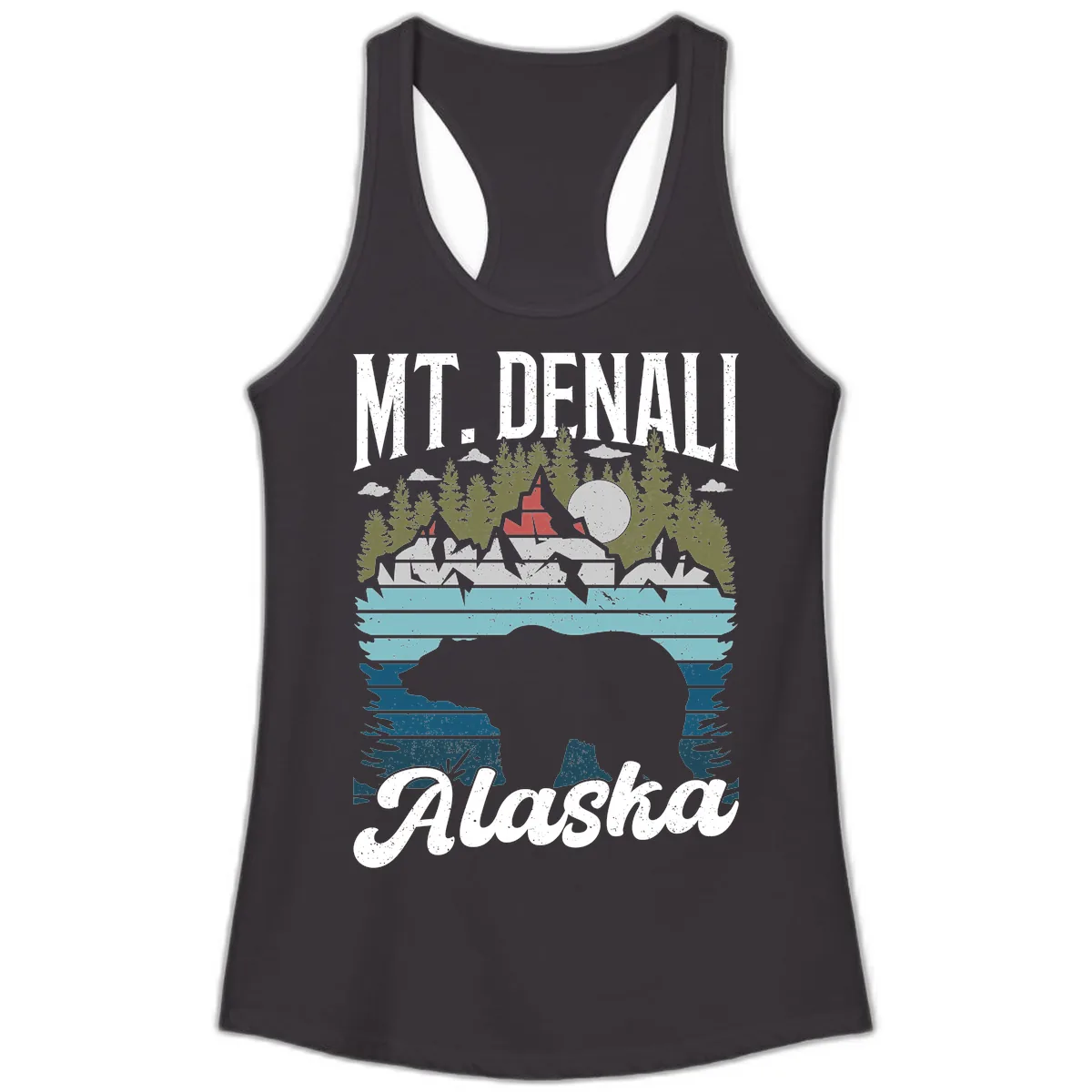 Mt. Denali Alaskan Wilderness Ladies Tank in Black
