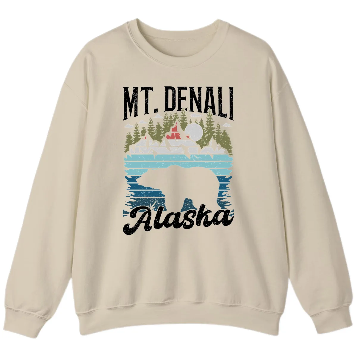 Mt. Denali Alaskan Wilderness Sweatshirt in Sand