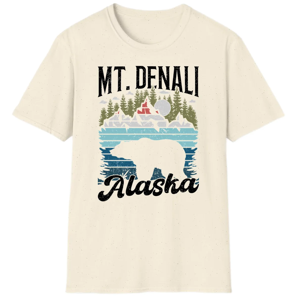 Mt. Denali Alaskan Wilderness T-Shirt in Natural