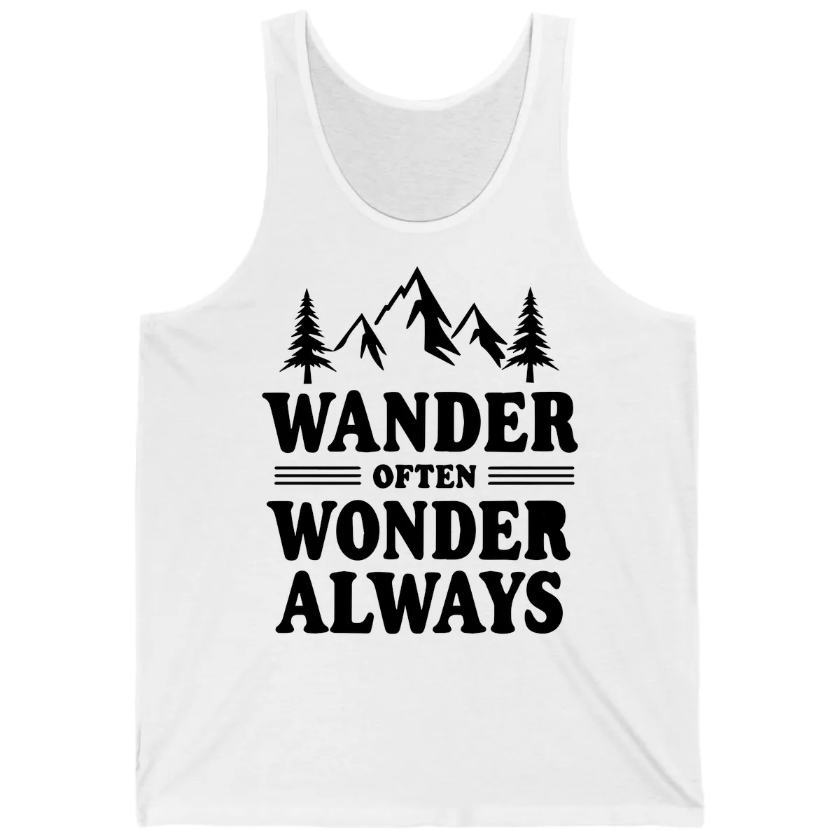 Wander Often Wonder Always Tank in White
