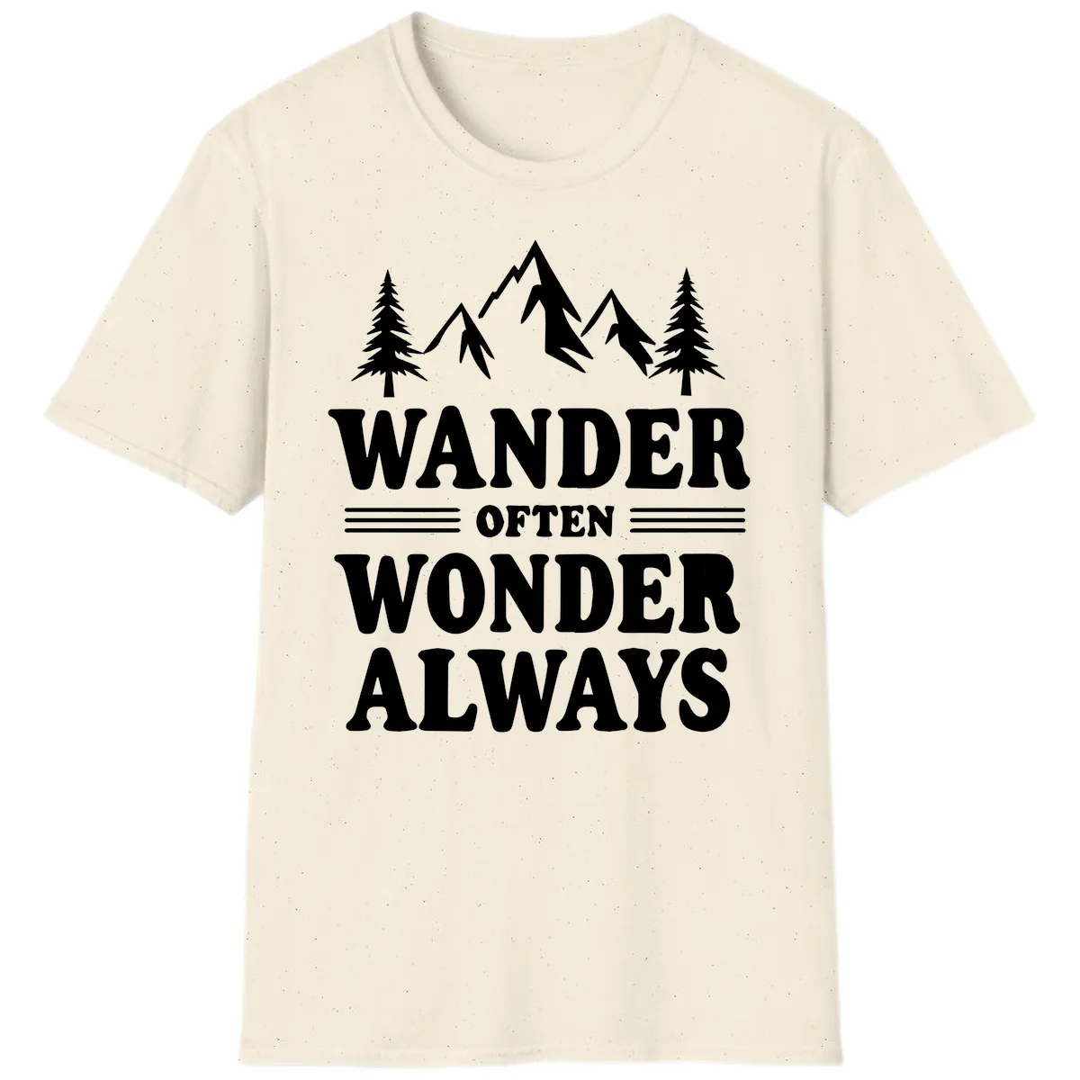 Wander Often Wonder Always T-Shirt in Natural